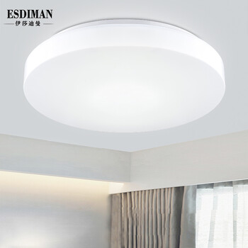 
                                                                                ESDIMANLED吸顶灯现代简约卧室灯餐厅灯具客厅灯饰2254 直径40cmLED白光24w                