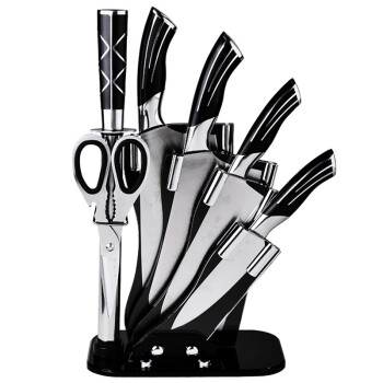 张小泉 孔雀尾系列不锈钢七件套刀具 菜刀套装D30150100