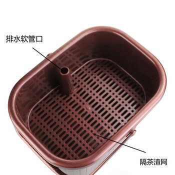 
                                                                                唐易 14L塑料茶渣桶 加厚型茶水桶茶桶                