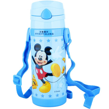 【京东自营】迪士尼（Disney） 保温杯 米奇350ML儿童吸管背带真空杯SM52054B