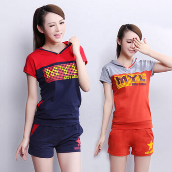 2014夏装新款休闲<em>套装</em>韩版时尚印花短袖<em>短裤</em>