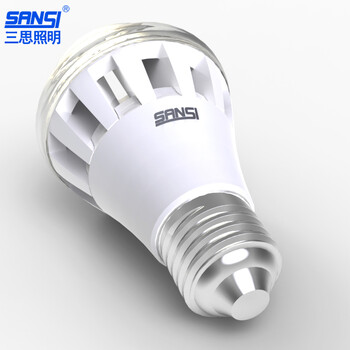 sansi三思照明 立体式LED灯泡E27螺口10W15W LED节能球泡lamp 15W-正白光-可调光 1支装