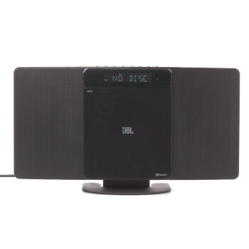 JBL MS202 BK迷你音响 CD机 多媒体 蓝牙音箱 收音机 台式音箱 桌面音箱  闹钟 USB 音响 音箱（黑色）