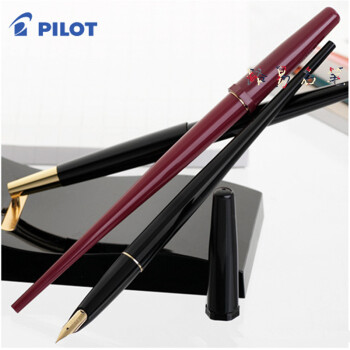百乐（PILOT）DPN-70 |纤扬长笔杆墨水笔手绘速写练字钢笔 酒红色 F尖