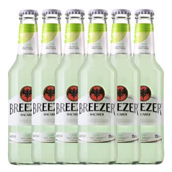 百加得冰锐朗姆预调酒青柠味（6瓶装）275ml*6