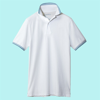 Giordano佐丹奴 Polo 男撞色边小立领修身POLO 01012001 白烟 XL