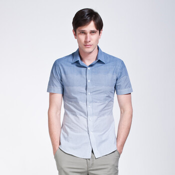 Givensi 2012夏季新品男士韩版修身时尚印花短袖衬衫 多色选 GVS203 XL