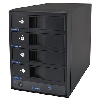 世特力（Century）裸族CRSJ35EU3 3.5寸SATA硬盘盒 四盘位 USB3.0+eSATA 黑色