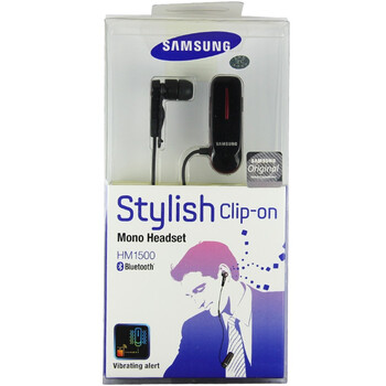三星（SAMSUNG）HM1500原装蓝牙耳机 商务蓝牙 夹戴式 震动提示 多点连接 降噪及回声消除