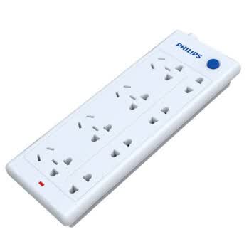 飞利浦（Philips） SPS2830B/93 新国际 一体芯结构八位总控插座 3米 白色