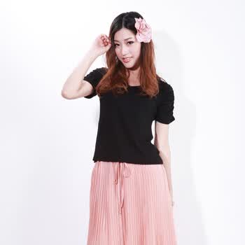 SHOPING PLAN 2012夏装新款女装韩版大码弹力修身显瘦V领短袖T恤 20003 黑色 L
