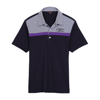 以纯 夏季新品男装polo衫 12214056 深蓝 XL