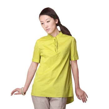 2012 新品 Inman茵曼女装衬衫 女 复古时尚B10064 黄色 XL