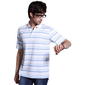 Catlonech/凯帝龙驰 夏装商务休闲男士短袖T恤衫2885018 浅蓝色 XXL