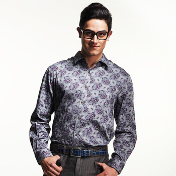 马基堡MGB 2012新品男士纯棉休闲款长袖衬衫8937122-40 185/104A/XL