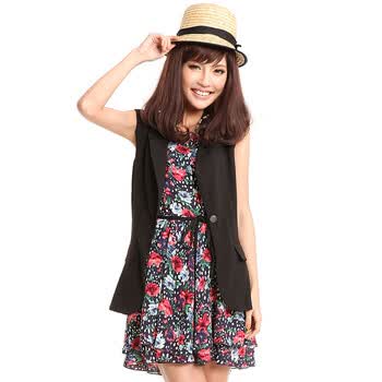 茵佳妮 Incolour 马甲 2012 春夏 女装 新品 背心 马甲 5122-1500049 黑色 L