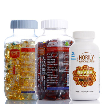 HORILY鱼油软胶囊1000MG*330粒+大豆卵磷脂软胶囊1200MG*300粒+蜂胶软胶囊500MG*100粒