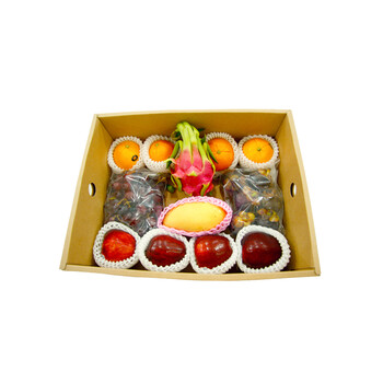 果艳橙香礼盒(红蛇果、火龙果、脐橙、芒果、红提、山竹)
