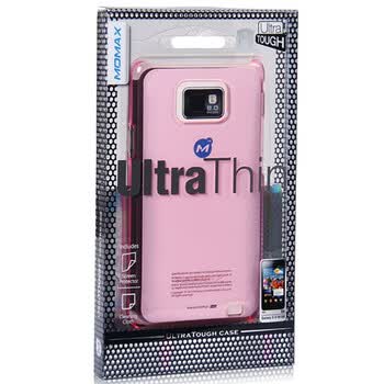 摩米士（MOMAX）三星 i9100 Galaxy S2 极薄坚韧保护壳 适用与三星I9100/I9108/i9188 透明粉红色