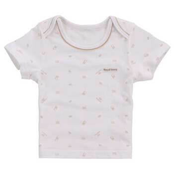 RoyalSonny 皇家宝贝 新品 男女童短袖T恤插肩上衣223120020 咖啡色 80