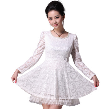 欧布娅诺 obuyano 圆领长袖礼服S1021白色 XL 白色 XL