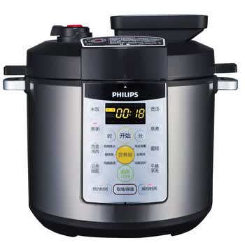 飞利浦（Philips）HD2135/03 5L电脑型多功能电压力煲 （金属银节能款）