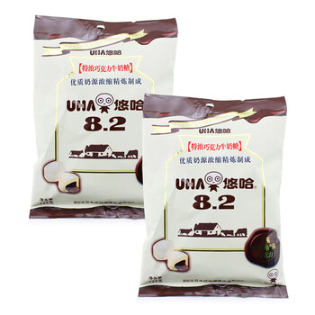 悠哈特浓巧克力牛奶糖120g*2袋
