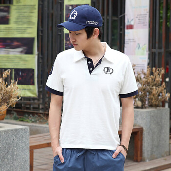 AMH 韩国2012新款夏装韩版男装短袖POLO衫NX2001 白色 XL