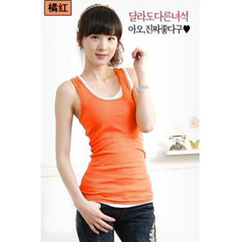 SOOBEST2012夏季新款工字修身纯色百搭吊带圆领打底长款小背心女 黑色 均码
