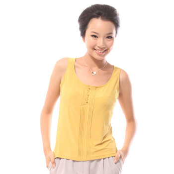 邢氏 XING'S 宽带女背心 高档弹力面料 版型舒适贴身 时尚百搭XS00J1511099 黄色 46