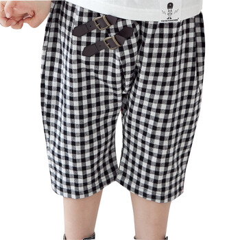 巧克童装 男童夏装新款韩版格子<em>哈伦裤短裤</em>子