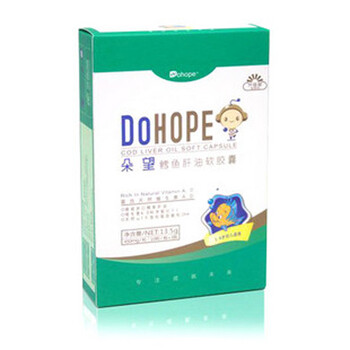 朵望 普装鳕鱼肝油软胶囊 香草味 0-1岁
