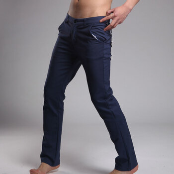 Micro Kevin 马克凯文 2012新款夏装裤 时尚男士休闲裤 修身直筒裤 MCK9235 藏蓝色 34