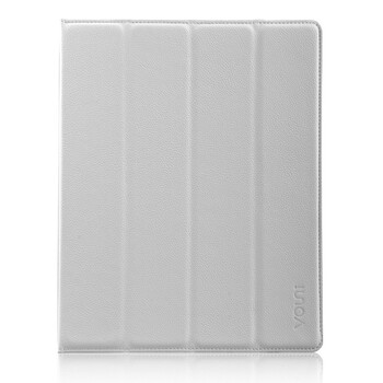 沃尤尼（VOUNI）IPAD智能四折带笔皮套 适用于IPAD2/IPAD3白色
