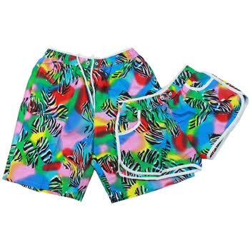 施魅儿精品情侣沙滩裤两件装qlstk03 绿色 XXL