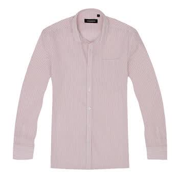 约翰逊JOHANSSON 2012新款男士全棉商务休闲长袖衬衫J12SS1011 红色 XL