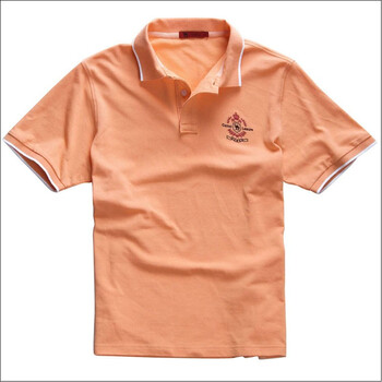 CAMEL/骆驼 夏装新款纯棉时尚休闲t恤男士短袖polo衫男装 017313 桔红 XXL
