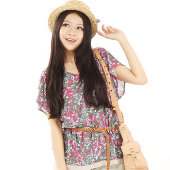 [Thursday Island]韩国2012春夏女装T恤TD2TS68AW 灰色 M