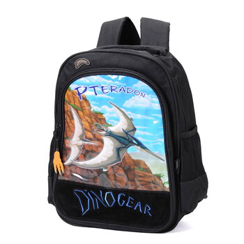 迪乐龙（dinosoles）DR翼龙背包 恐龙彩印翼龙儿童双肩背包 黑色 尺寸15