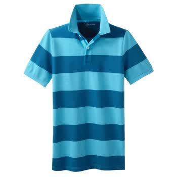 Giordano佐丹奴 Polo 男炫彩个性横间修身POLO 01012014 宝石蓝 XL