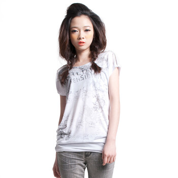 Basic House 百家好 夏装 时尚修身女式精品T恤HLTS328B 红色 165/68A/L