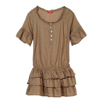 以纯 夏季新品 女装短袖衬衫 12226501 黑色 XL
