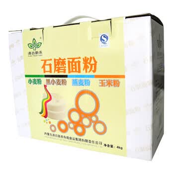 清谷新禾 石磨面粉 传统石磨工艺原汁原味 四种面粉 4千克