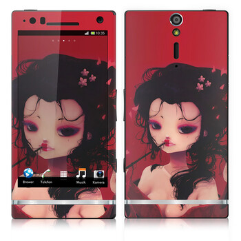 IdeaSkin 索尼 LT26i/Xperia S/Xperia Arc HD 皮肤 艺伎 保护套皮贴膜 BDGA620328