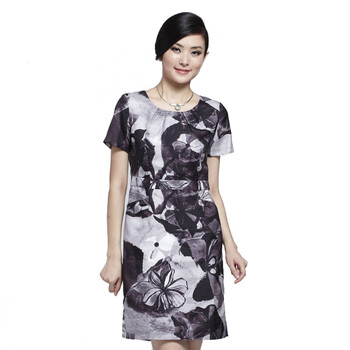 YINER音儿影儿 2012新款OL气质典雅灰连衣裙服饰 灰色80605100 灰色 l