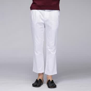 夏季新品 GXG 男士简约休闲时尚九分裤#12102352 白色 XXL