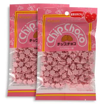 春日井花型巧克力草莓味80g*2袋