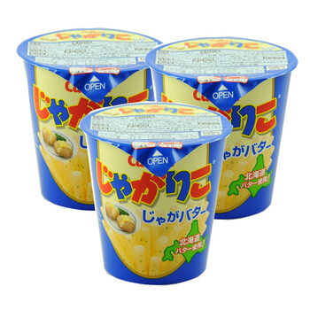 日本原装进口食品 卡鲁比 白脱味薯条棒 58g*3杯 #3492
