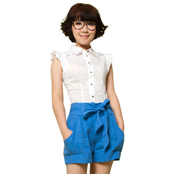 Basic House 百家好 夏装 韩版休闲衬衫 HLBL322A 紫色 165/68A/L