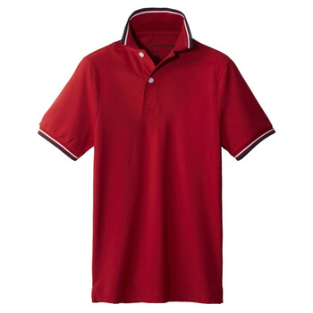 Giordano佐丹奴 Polo 男撞色边小立领修身POLO 01012001 酒红色 XL